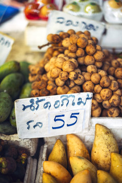 Mangosteen, rambutan and mango are one of delicious thai fruit