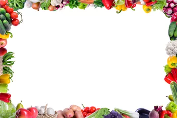 Crédence de cuisine en verre imprimé Légumes cadre de légumes