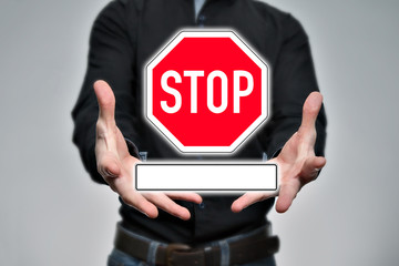 Stopschild, Verkehrsschild, Hinweistafel