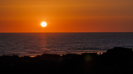 Atardecer en la playa de La Barrosa, Cádiz