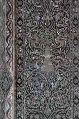 Designs of the temple gate in Wat Thailand