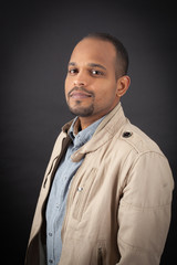 Obraz premium Handsome man doing different expressions in different sets of clothes: love