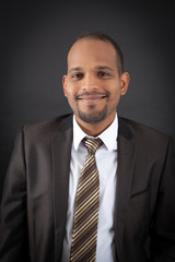 Handsome man doing different expressions in different sets of clothes: love