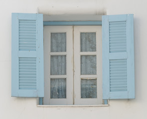 old wood window in vintage style