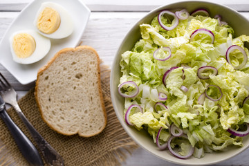 Lettuce. Vegetarian food, light snacks.