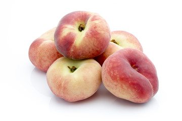 Peach on the white isolatd background.