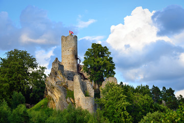 Castle Frydstejn ruins in the Bohemian Paradise reserve