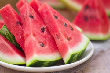 Slices of watermelon