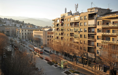 Fototapeta premium Avenida de la Constitución, Granada, Andalucía, España