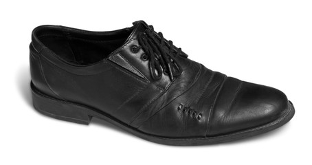 Pair of male shoes isolated on the white