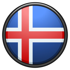 Obraz premium Iceland button