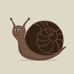 Cute cartoon snail