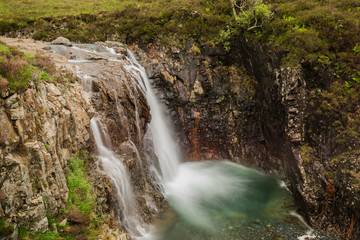 Fototapeta na wymiar Fairy pools waterfalls, isle of Skye, Scotland