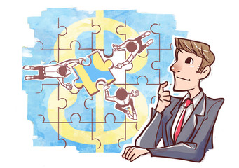 businessman and custom-financial business