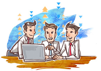 businessman with with colleague