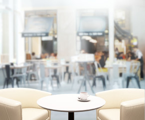Table Top And Blur Interior Background