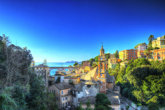Zoagli. Una veduta del borgo ligure.