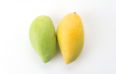 fresh mango on white background