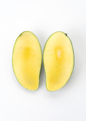 fresh mango on white background