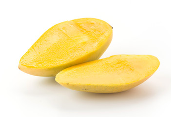 fresh mango on white background