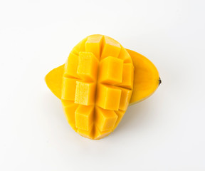 fresh mango on white background