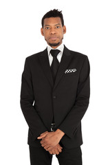 Handsome man doing different expressions in different sets of clothes: portrait