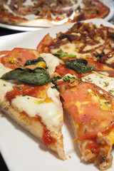  pizza with mozzarella and tomato