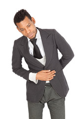 Handsome man doing different expressions in different sets of clothes: shungry