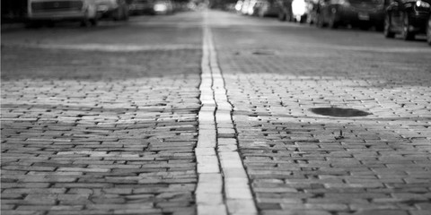 Cobblestone Brick Street