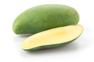 fresh mango on white background
