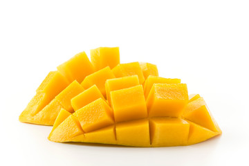 fresh mango on white background
