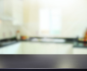 Table Top And Blur Interior Background
