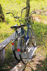 Fototapeta na wymiar Two bicycles