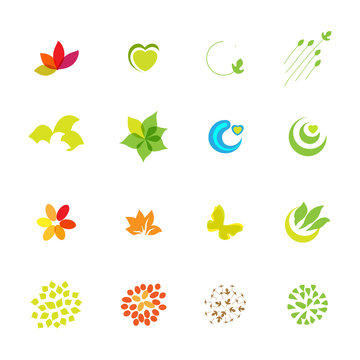 Eco friendly drawing icons set