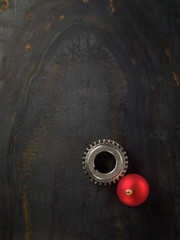 Gear and christmas ball