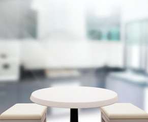 Table Top And Blur Interior Background