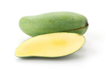 fresh mango on white background