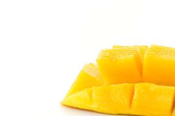fresh mango on white background