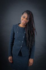 Beautiful woman doing different expressions in different sets of clothes: posing