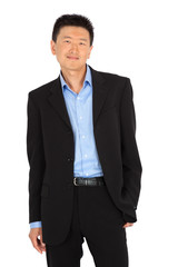 handsome man doing different expressions in different sets of clothes: love