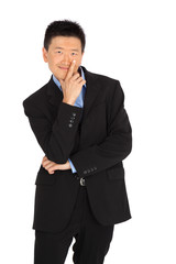 handsome man doing different expressions in different sets of clothes: posing