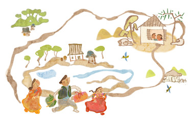 Obraz premium visiting home on holiday