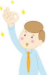 ＯＫサインのサラリーマン