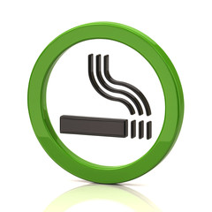 Green smoking area icon