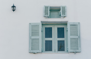 old wood window - soft focus with vintage film filter