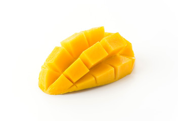 fresh mango on white background