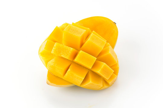 fresh mango on white background