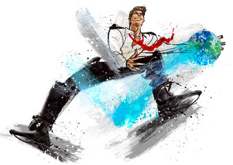 Naklejka premium Illustration of business