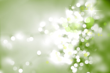 Fototapeta premium Circles and stars abstract green background