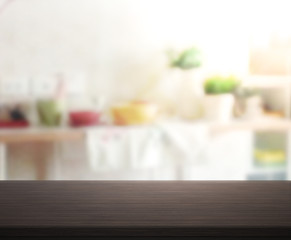 Table Top And Blur Interior Background